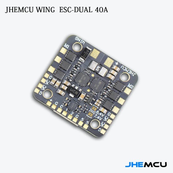 Hot Sales JHEMCU WING ESC-DUAL 40A BLHELI_S 2in1 40A ESC Built-in 5V BEC Current Meter 20X20mm 2-6S LiPo for RC Twin Engine